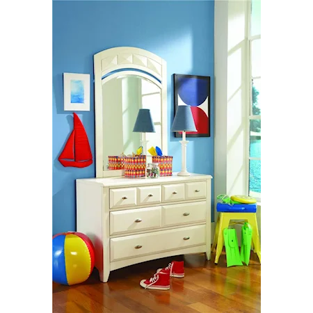 4-Drawer Dresser & Vertical Mirror Combo